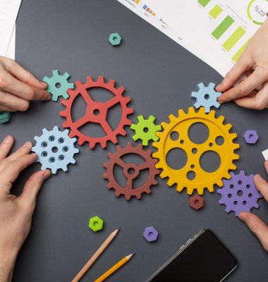 still-life-business-roles-with-various-mechanism-pieces